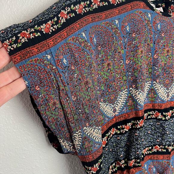 Vtg. Marsha Brander for Componix Women's Sz 10 Boho Floral Paisley Top 80s 90s - Picture 5 of 9